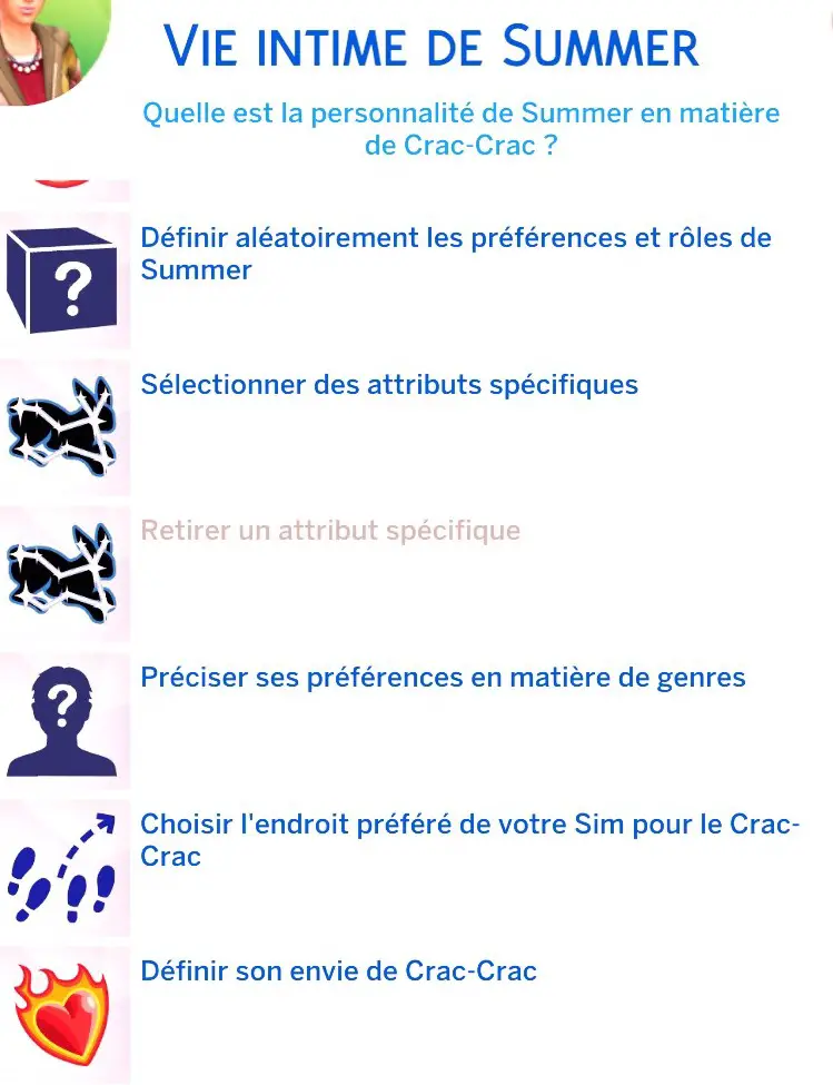 Personnalité Summer crac-crac pt2