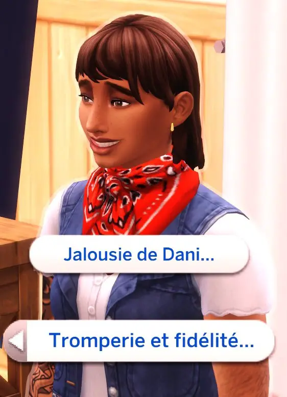 Tromperie jalousie Sims 4 mod couple