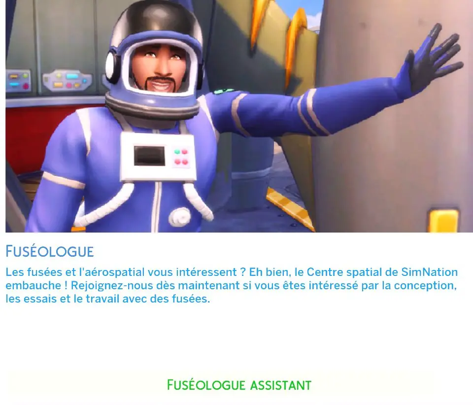 Carrière fuséologue mod sims 4 Kiara