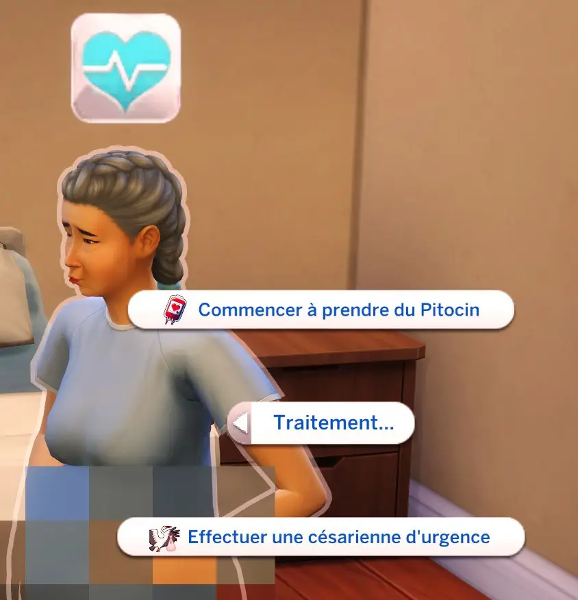 Sage-femme Sims 4 interactions patiente