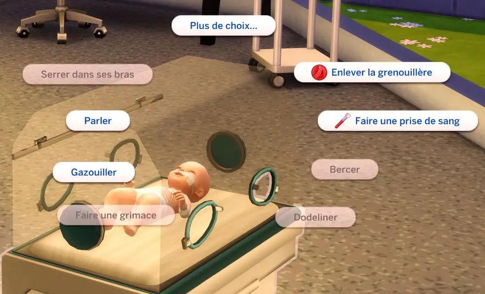 bébé couveuse prise de sang
