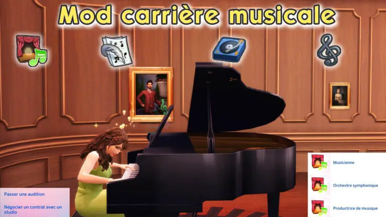 Mod de carrière musicale pour les Sims 4
