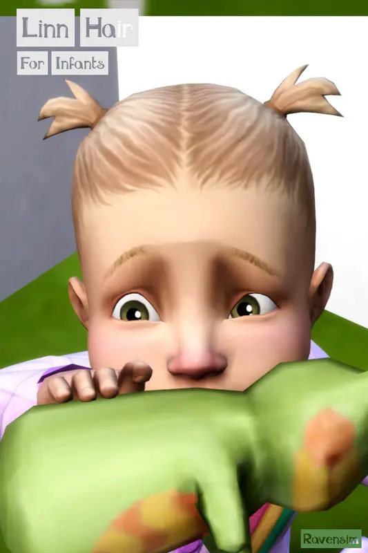 Linn hair cheveux nourrissons Sims 4