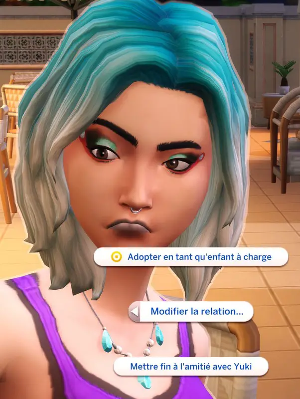 Interaction mettre fin amitié mod sims 4 Lumpinou