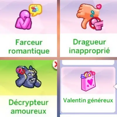 Maplebell Valentine traits mod sims 4 français