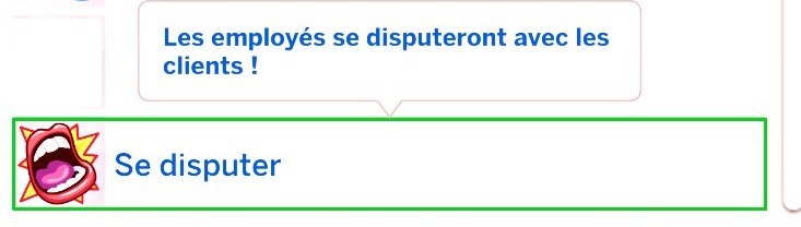 Sims 4 business et hobbies employés disputes