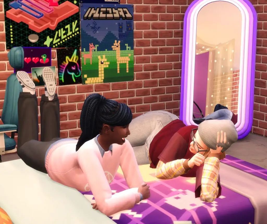 Hang out and chat on bed Simkatu mod sims 4
