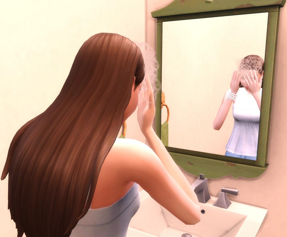 Lavage visage Simaktu mod wash face sims 4