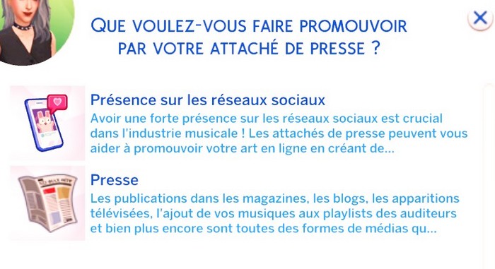 Choix attaché de presse