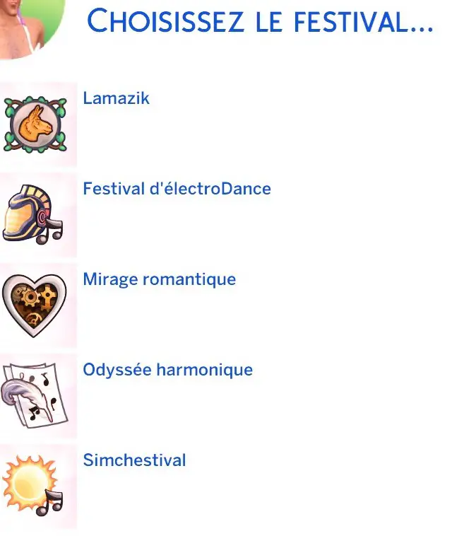 Choix festival mod world tour