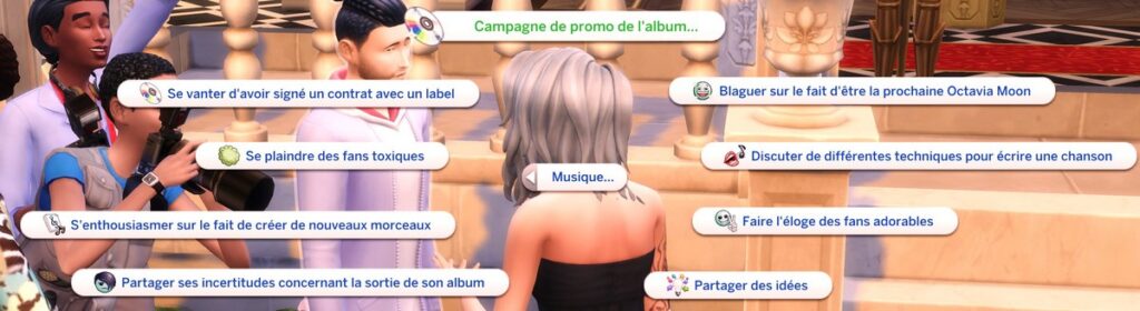 Interactions sociales evenement sortie album