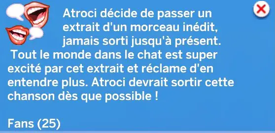 Notif livestream mod world tour extrait inédit