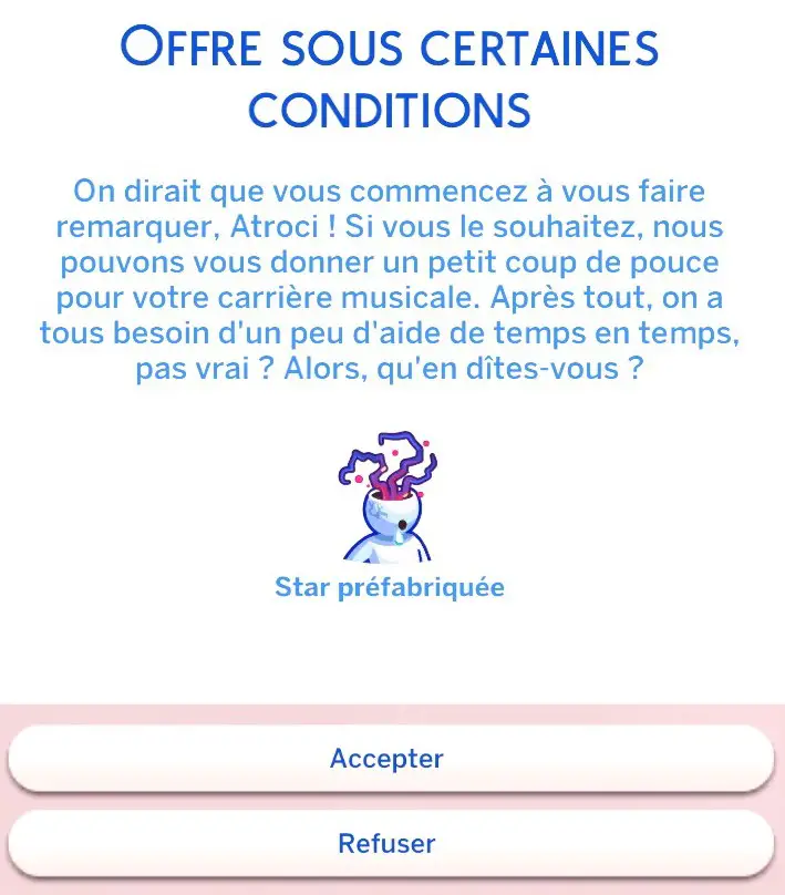 Popup offre star préfabriquée