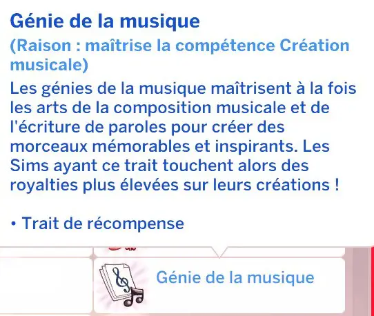 Trait génie de la musique