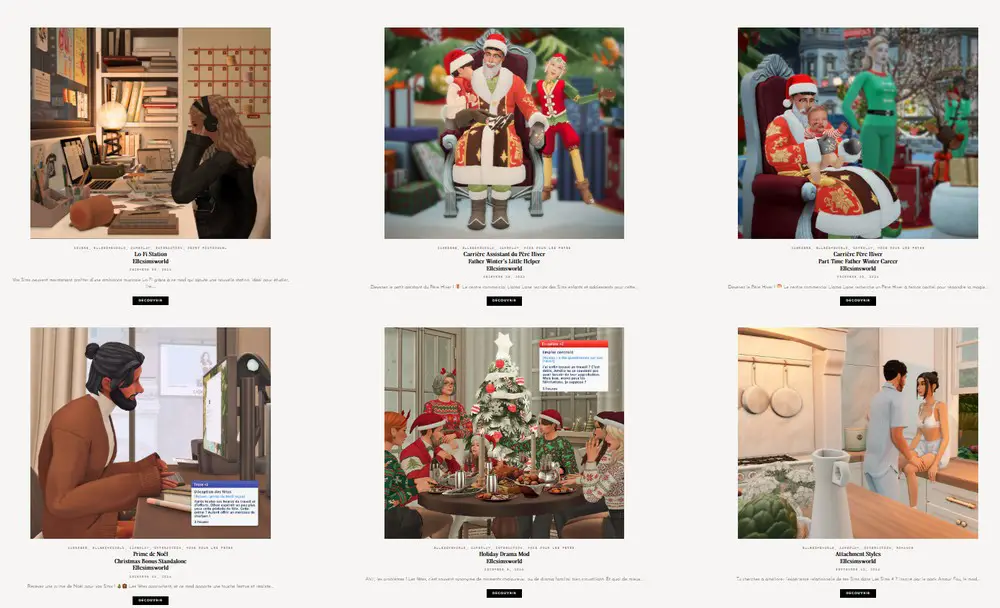 Traductions mods ElleSimsWorld