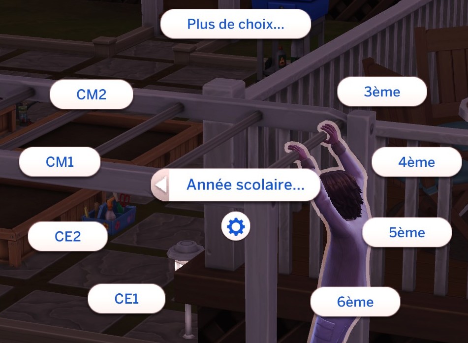 Choix année scolaire mod timelines ElleSimsWorld
