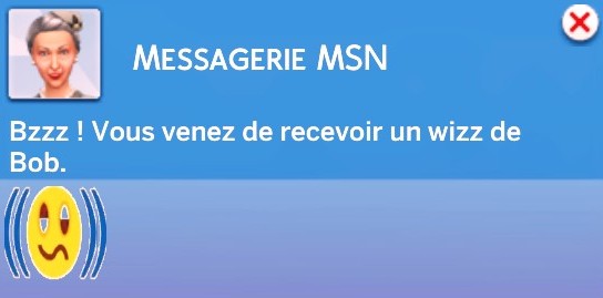 Alerte wizz MSN mod sims 4