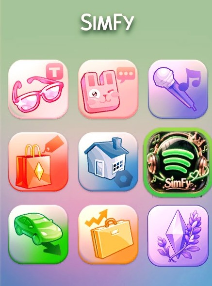 Menu mod Simfy téléphone