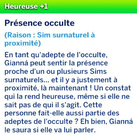 Buff présence occulte