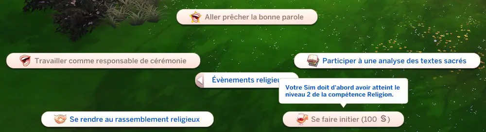 Initiation religieuse Sims