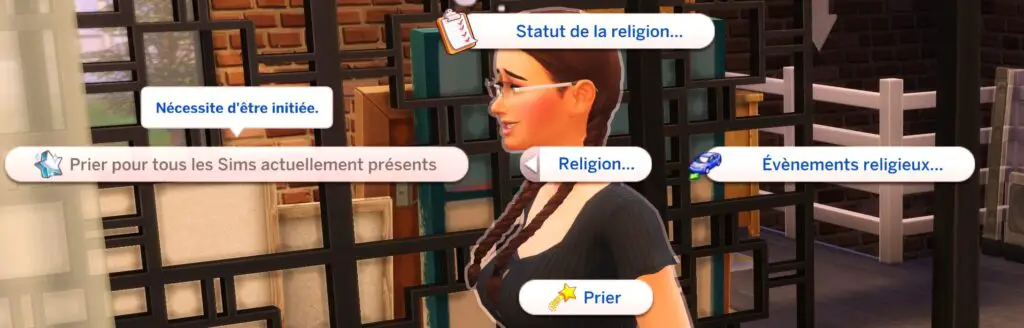 Interactions mod religion Lumpinou Sims 4