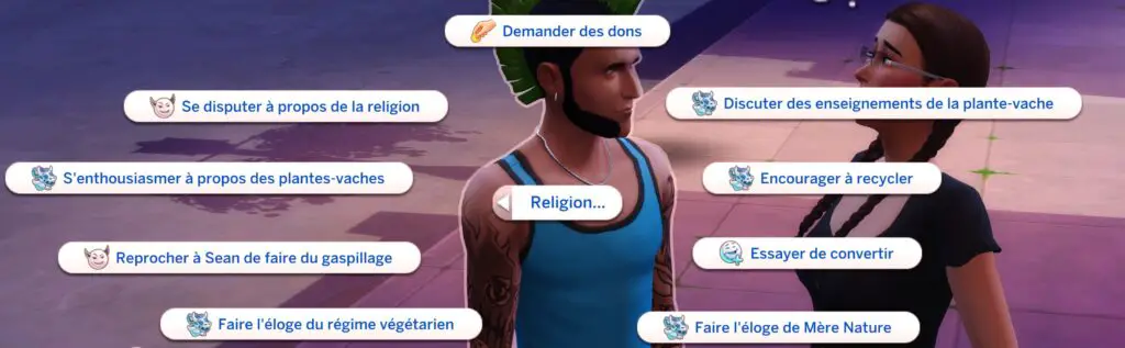 Interactions sociales mod religion sims 4