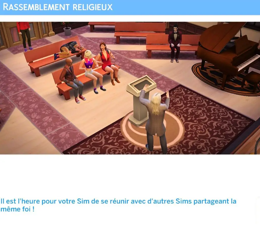 Rassemblement religieux Sims 4