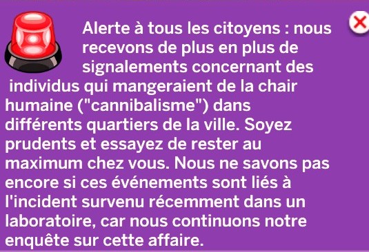 Alerte mod apocalypse zombie sacrifical Sims 4