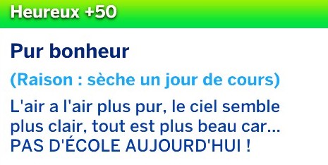 Buff heureux pas école Simtaku