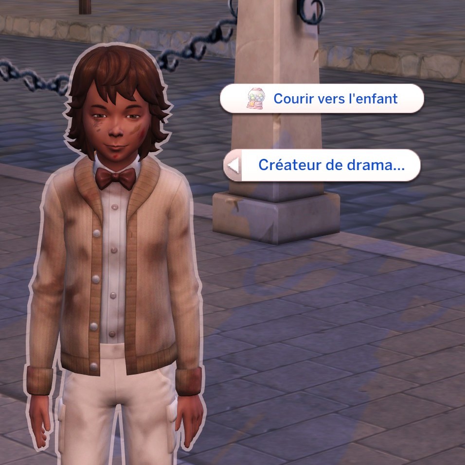 Interaction courir vers l'enfant