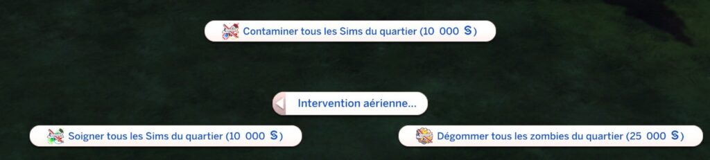 Intervention aérienne apocalypse zombie mod sims 4