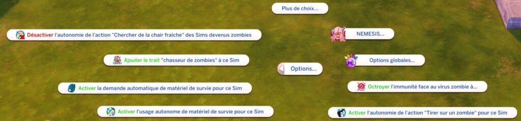 Options mod apocalypse zombie Sims 4