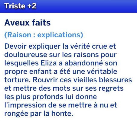 Buff aveux faits côté parent