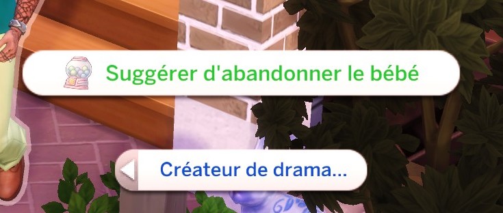 Interaction sociale suggérer abandonner bébé