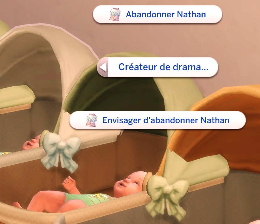 Interactions berceau abandon bébé