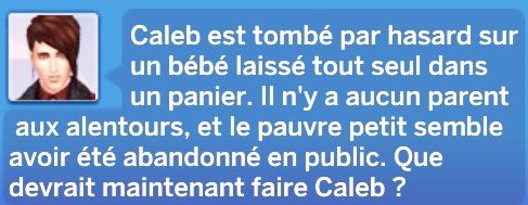 Notif bébé trouvé parc