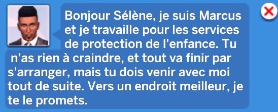 Notif Marcus rassurant Sélène