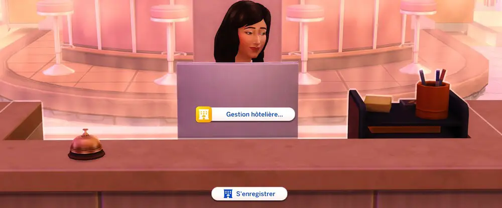 S'enregistrer à l'hôtel Sims 4