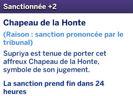 Buff chapeau de la honte