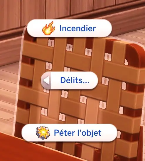Délits objets mod sims 4 justice